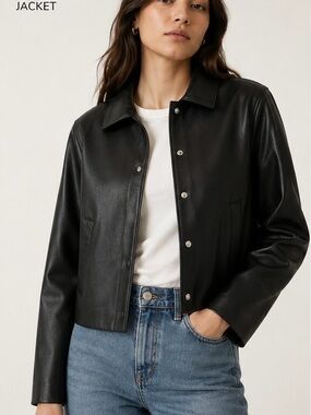 H&M Vegan Leather Jacket – New With Tags size small.